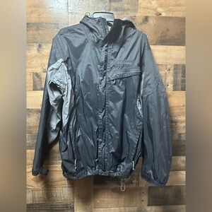 Columbia Sportswear Men’s Gray Lightweight Hooded Windbreaker Jacket Size M